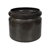 Donice - Cermax Doniczka metalowa Randolf śr.20 cm szara - miniaturka - grafika 1