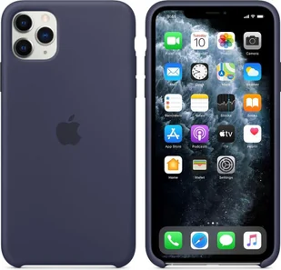 Apple Silicone Case do iPhone 11 Pro Max Midnight Blue - Etui i futerały do telefonów - miniaturka - grafika 4