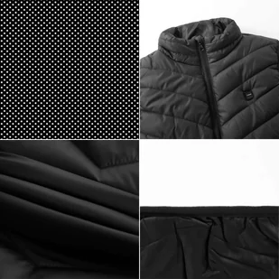 Kamizelka ogrzewana damska męska kurtka bezrękawnik USB pikowana podgrzewana elektryczna zimowa Unisex rozmiar XL czarna - Części i akcesoria do laptopów - miniaturka - grafika 13