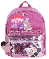 Plecaki szkolne i tornistry - Różowy, brokatowy plecak w Księżniczki DISNEY - miniaturka - grafika 1