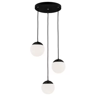 Lampa Wisząca Orfeo 6230 3Xe14 Czarna/Opal - Lampy sufitowe - miniaturka - grafika 1