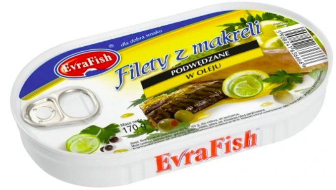 EVRA FILETY Z MAKRELI WĘDZONE W OLEJU 170G