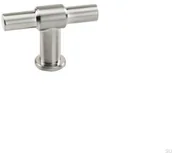 Klamki - Gałka meblowa T-Bar T-Type Srebrna Szczotkowana - miniaturka - grafika 1