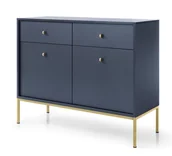 Komody - Komoda Mono Mksz104 Złoty / Granatowa - miniaturka - grafika 1