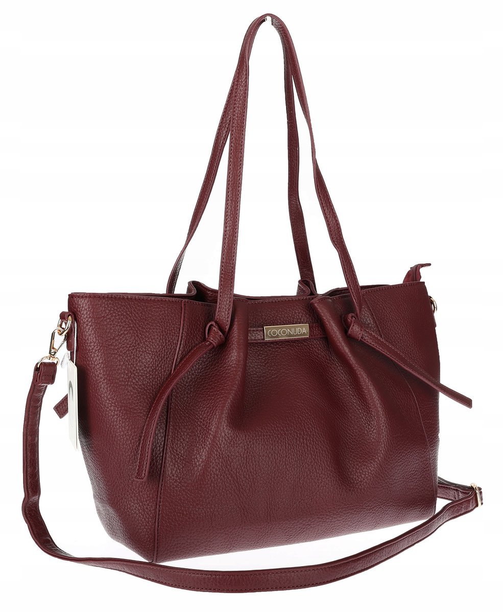 Torebka Damska Shopperka Pojemna Modna Torba Listonoszka 14088 Bordowa