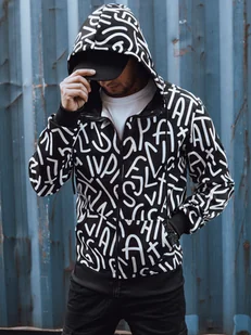 Bluza męska rozpinana z kapturem czarna Dstreet BX5747 - Bluzy męskie - miniaturka - grafika 1
