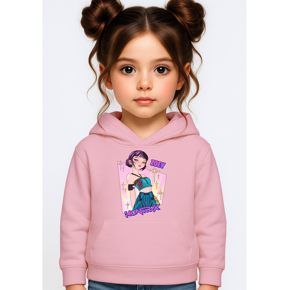 BLUZA DZIECIĘCA HUNTRIX ZOEY KPOP 122-128 Z KAPTUREM BAWEŁNIANA JAKOŚĆ