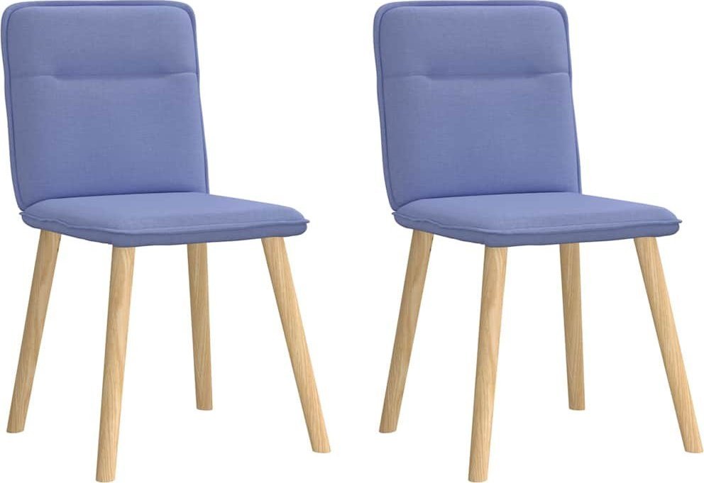VidaXL Krzesła do jadalni 2 szt. Jeans Niebieski Tkanina