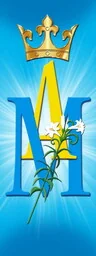 Baner religijny - symbole maryjne 75x200 cm - Ikony i obrazy sakralne - miniaturka - grafika 1