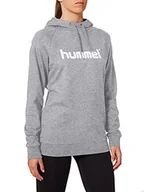 Bluzy damskie - Hummel Hummel Hmlgo Cotton bluza damska z kapturem z logo szary szary melanż X-L 203517-2006 - miniaturka - grafika 1