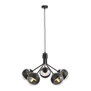 Emibig Nova lampa wisząca 5-punktowa czarna/stripe 1139/5 1139/5 - Lampy sufitowe - miniaturka - grafika 1