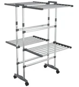 Suszarki na ubrania - Dwupoziomowa suszarka na pranie na kółkach Z9-K86 - miniaturka - grafika 1