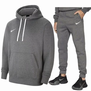 Nike dres męski komplet dresowy spodnie bluza bawełna POPIEL, SZARY XL - Dresy męskie - miniaturka - grafika 1