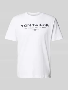T-shirt o kroju regular fit z czystej bawełny z nadrukiem z logo - Koszulki męskie - miniaturka - grafika 1