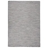 Dywany zewnętrzne - vidaXL Dywan zewnętrzny o płaskim splocie, 140x200 cm, brązowo-czarny - miniaturka - grafika 1