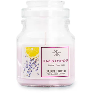 Purple River sojowa naturalna świeca zapachowa w szkle 4 oz 113 g - Lemon Lavender - Świece - miniaturka - grafika 1