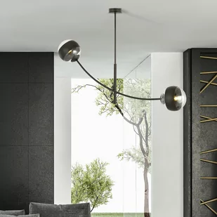 Emibig Hunter lampa sufitowa 2-punktowa czarna/transparentna 1101/2 - Lampy sufitowe - miniaturka - grafika 2