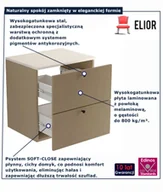 Szafki łazienkowe - Szafka łazienkowa pod umywalkę cappuccino + marmur - Tavesi 4X - miniaturka - grafika 1