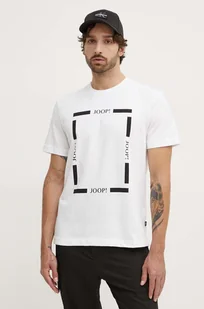 Joop! t-shirt bawełniany męski kolor biały z nadrukiem 30042368 - Koszulki męskie - miniaturka - grafika 1