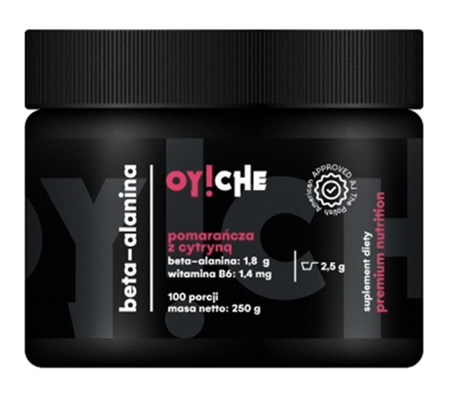 Oyche Beta Alanina Pomarańcza z Cytryna, proszek 250 g