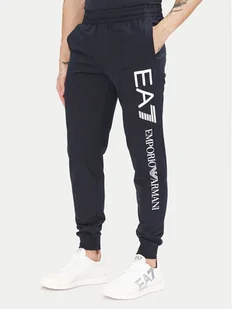 EA7 Emporio Armani Spodnie dresowe 7M000571 AF13512 MB149 Granatowy Regular Fit - Spodnie sportowe męskie - miniaturka - grafika 1