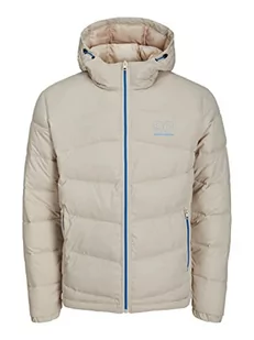 JACK & JONES Męska kurtka pikowana Jjglobus Light Puffer, Moonbeam, XL - Kurtki męskie - miniaturka - grafika 1