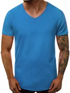 Koszulki męskie - T-SHIRT MĘSKI NIEBIESKI OZONEE O/2309 - Ozonee - miniaturka - grafika 1