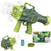 Bańki mydlane - Wyrzutnia Baniek 32 Otwory Dino - Ciempistolet Na Bańki Mydlane Do Baniek Mydlanych Bazuka Bańkowa Dinozaur 32 - miniaturka - grafika 1