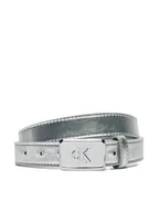 Paski - Calvin Klein Jeans Pasek Dziecięcy Metallic Buckle Belt IU0IU00666 Srebrny - miniaturka - grafika 1