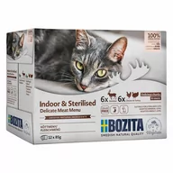 Mokra karma dla kotów - Zestaw mieszany Bozita Indoor & Sterilised, 12 x 85 g - W sosie - miniaturka - grafika 1
