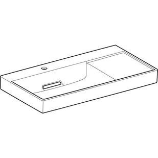 Geberit One Umywalka meblowa z otworem na baterię bez przelewu 90x48 cm biały powłoka KeraTect 505.039.00.1 - Umywalki - miniaturka - grafika 2