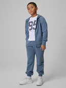 Spodnie i spodenki dla chłopców - 4F Spodnie dresowe joggery chłopięce - granatowe 158 (12-13 lat) - miniaturka - grafika 1