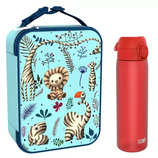 Zestaw Śniadaniowy Do Przedszkola Ion8 Zebra Fan 3: Lunchbag I8Lbbzebfan I Butelka Ion8 I8Rf500Red - Lunch boxy - miniaturka - grafika 1