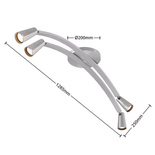Lucande Velanoris lampa sufitowa 4-pkt., aluminium - Lampy sufitowe - miniaturka - grafika 3