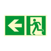 Tablice BHP - Tablica informacyjna droga ewakuacyjna w lewo 30x15 cm - miniaturka - grafika 1