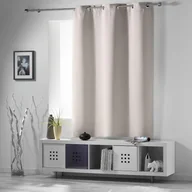 Firany i zasłony dla dzieci - Douceur d'Intérieur intérieur douceur D '1605527 zasłona ze szlufkami poliester kość słoniowa 140 x 180 cm 1605527 - miniaturka - grafika 1