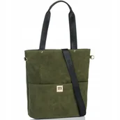 Torebki damskie - Torebka MONNARI Torba SHOPPER Duża Praktyczna Zamszowa PREMIUM Zielona - miniaturka - grafika 1