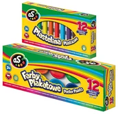Farby i media malarskie - Farby Plakatowe 12K 20 Ml + Plastelina 12K Astra As - miniaturka - grafika 1