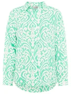 Bluzki damskie - Zwillingsherz Bluzka "Ornaments" w kolorze turkusowo-białym - miniaturka - grafika 1