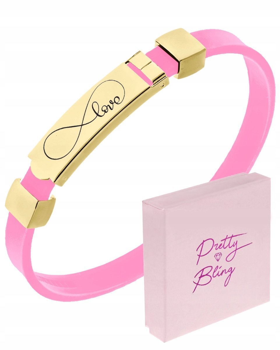 Bransoletka damska z GRAWEREM kauczukowa REGULOWANA KOLORY prezent