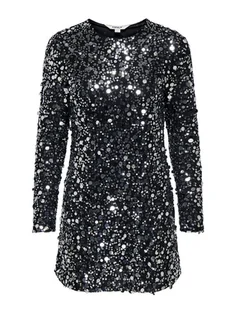 ONLY Sukienka koktajlowa Anika 15358384 Czarny Loose Fit - Sukienki - miniaturka - grafika 1
