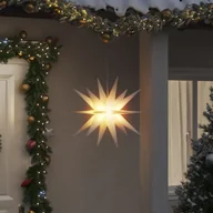 Oświetlenie świąteczne - vidaXL Gwiazdy morawskie z LED, 3 szt., składane, białe, 57 cm - miniaturka - grafika 1