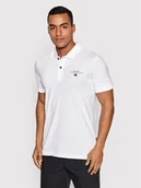 Koszulki męskie - Napapijri Polo Elbas Jersey NP0A4GB4 Biały Regular Fit - miniaturka - grafika 1