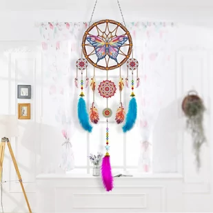 Haft Diamentowy Łapacz Snów - Motyl - Zabawki kreatywne - miniaturka - grafika 1