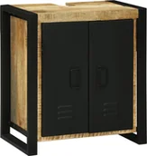 Szafki łazienkowe - vidaXL Szafka pod zlew 55x35x60 cm Lite Drewno Zgrubne Mango - miniaturka - grafika 1