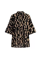 Koszule damskie - baradello Koszula damska 31226318-BA01, czarna jasnobrązowa, XL, czarny jasnobrązowy, XL - miniaturka - grafika 1