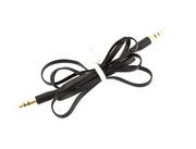 Kable - APTEL Kabel płaski JACK 3,5mm 1M black AK292A - miniaturka - grafika 1