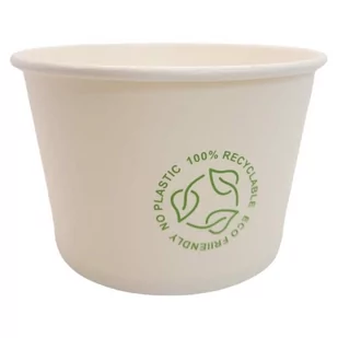 Miska papierowa 500ml Plastic Free biała 50szt - Naczynia i sztućce jednorazowe - miniaturka - grafika 1