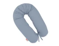Poduszki do karmienia - Poduszka ciążowa Longer dla kobiet w ciąży do spania + zdejmowana poszewka - Brudny niebieski - miniaturka - grafika 1