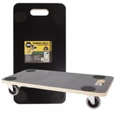 Wózki magazynowe - Wózek Platforma transportowa magazynowa 4 koła Drel udźwig 200 kg czarny AX - miniaturka - grafika 1